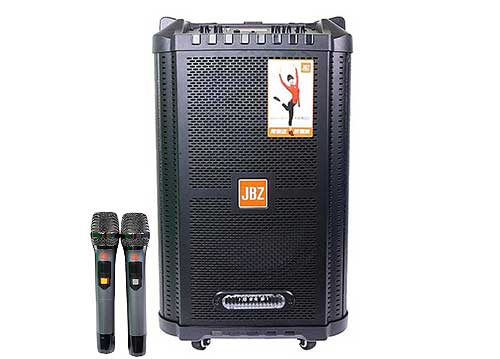 Loa vali kéo JBZ JB+1006, loa karaoke thùng gỗ, bass 2.5 tấc