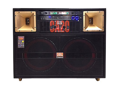 Loa điện T6500, loa karaoke công suất lớn, 2 bass 4 tấc