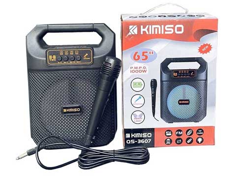 Loa karaoke mini Kimiso QS-3607, kèm 1 mic có dây