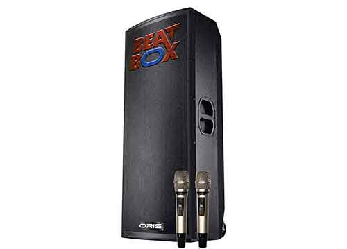 Loa kéo di động ORIS TO-9100, loa karaoke vỏ gỗ 2 bass 4 tấc