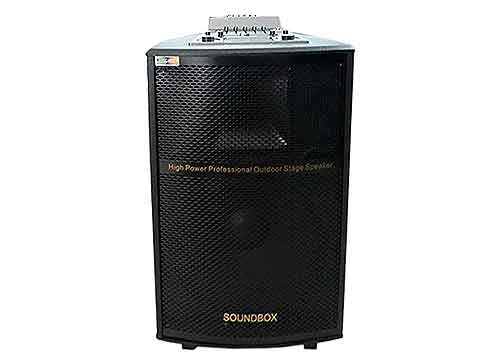 Loa kéo di động SoundBox S-01B, thùng gỗ hát karaoke, bass 4 tấc
