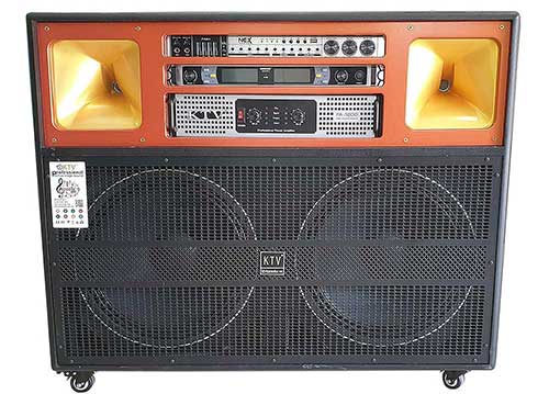 Loa kéo điện KTV LD215-02, 2 bass 4 tấc
