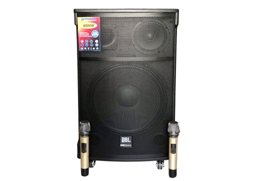Loa kéo JBL DX-787, loa karaoke 3 đường tiếng, kèm 2 mic