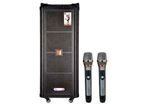 Loa kéo JBZ JB+0807, loa karaoke vỏ gỗ, bass đôi 2 tấc