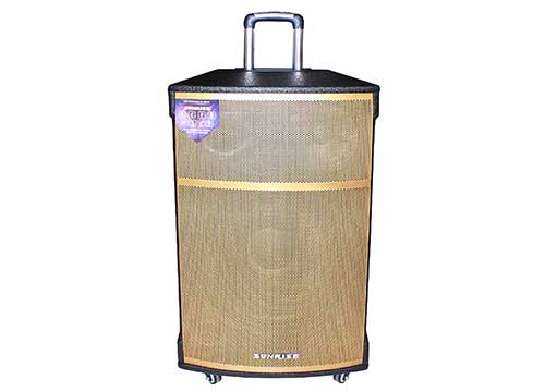 Loa kẹo kéo Sunrise 15T, loa karaoke di động, công suất max 350W