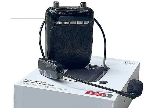 Máy trợ giảng Zansong M70, kèm mic cài đầu không dây