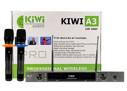 Micro không dây KIWI A3, khoảng cách kết nối 300 mét