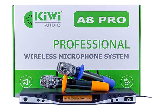 Micro không dây UHF Kiwi A8 Pro, thiết kế hiện đại đẹp mắt Micro không dây UHF Kiwi A8 Pro, thiết kế hiện đại đẹp mắt