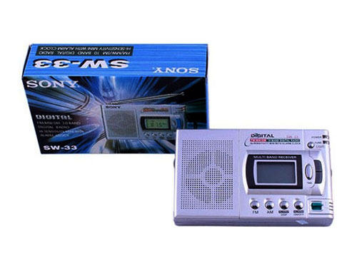 Radio 10 band Sony SW-33, nghe được nhiều đài, dùng pin rời