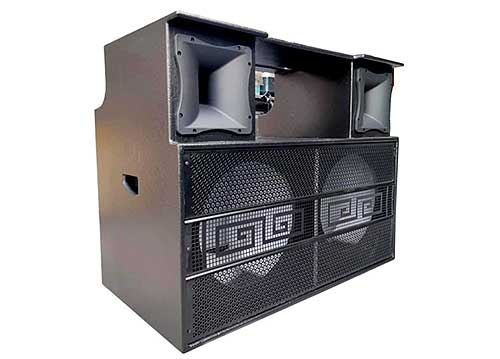 Thùng loa kéo điện di động - dạng tủ, 2 bass 4 tấc