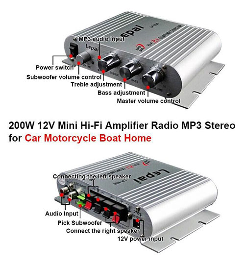Amply mini Hi-Fi 2.1 Lepai LP-838